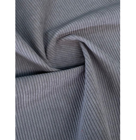 Coupon Velours Côtelé "Huggy" Gris Anthracite – Côtes 5 mm - 50 x 70 cm – Tissu d’Ameublement