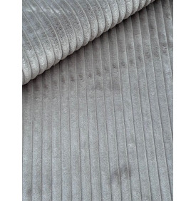 Coupon Velours Côtelé "Futé" Taupe - Côtes 10 mm – 50 x 140 cm - Tissu d’Ameublement
