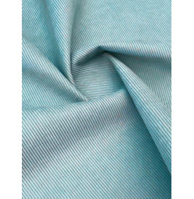 Coupon Velours Côtelé “Starsky” Lagon – Fine Côtes 3 mm - 50 x 140 cm - Tissu Ameublement