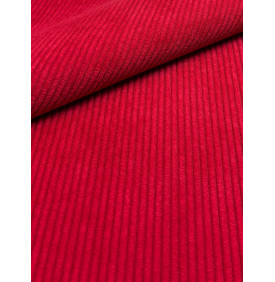 Coupon Velours Côtelé "Huggy" Tomate - Côtes 5 mm – 50 x 70 cm – Tissu d’Ameublement