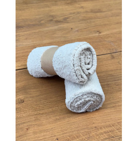 Coupon Bouclette "Peluche" Écru – 50 x 70 cm – Tissu Doux & Cocooning