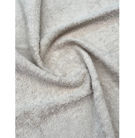 Coupon Bouclette "Peluche" Taupe – 50 x 70 cm – Tissu Doux & Cocooning