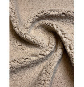 Coupon Sherpa Uni "Ourson" – 50 x 70 cm – Tissu Doux & Cocooning