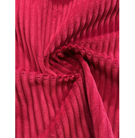 Coupon Velours Côtelé "Futé" Lie de Vin - Côtes 10 mm – 50 x 70 cm - Tissu d’Ameublement