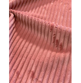 Coupon Velours Côtelé "Futé" Bois de Rose - Côtes 10 mm – 50 x 140 cm - Tissu d’Ameublement