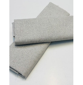 Coupon Toile Palace "Cubex" Argent - 50 x 160 cm - Tissu Ameublement