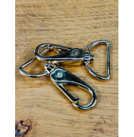 Mousqueton métal doré 32 mm, élégant et résistant