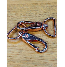 Mousqueton Métal 32 mm – Finition Rose Gold – Spécial Anses & Sangles – Accessoire Couture