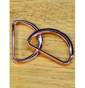 Demi-Anneau Plat Soudé 32 mm – Finition Rose Gold – Haute Qualité – Accessoire Couture & Maroquinerie