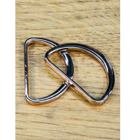 Demi-Anneau Plat Soudé 32 mm – Finition Rose Gold – Haute Qualité – Accessoire Couture & Maroquinerie