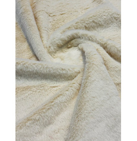 Coupon Fourrure "Écru" Poil Court – 50 x 70 cm – 300 g/m² – Tissu Doux & Moelleux
