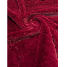 Coupon Fourrure "Grenat" Poil Court – 50 x 70 cm – 300 g/m² – Tissu Doux & Moelleux