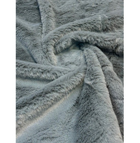 Coupon Fourrure "Gris Foncé" Poil Court – 50 x 70 cm – 300 g/m² – Tissu Doux & Moelleux