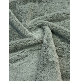 Coupon Fourrure "Vert de Gris" Poil Court – 50 x 70 cm – 300 g/m² – Tissu Doux & Moelleux