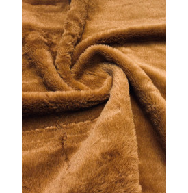 Coupon Fourrure "Havane" Poil Court – 50 x 70 cm – 300 g/m² – Tissu Doux & Moelleux