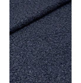 Coupon Curly Bouclée "Marine" – 50 x 70 cm – 345 g/m² – Tissu Bouclé Doux