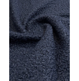 Coupon Curly Bouclée "Marine" – 50 x 70 cm – 345 g/m² – Tissu Bouclé Doux