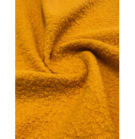 Coupon Bouclette Curly "Jaune" – 50 x 70 cm – 345 g/m² – Tissu Bouclé Doux
