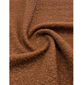 Coupon Bouclette Curly "Chocolat" – 50 x 70 cm – 345 g/m² – Tissu Bouclé Doux