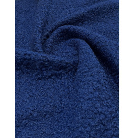 Coupon Bouclette Curly "Bleu" – 50 x 70 cm – 345 g/m² – Tissu Bouclé Doux