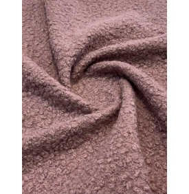 Coupon Bouclette Curly "Rose Pale" – 50 x 70 cm – 345 g/m² – Tissu Bouclé Doux