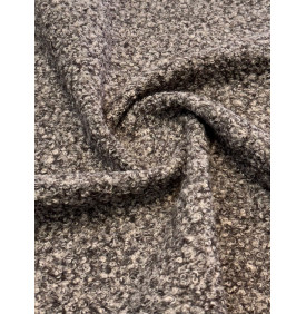 Coupon Bouclette Curly "Brun Chiné" – 50 x 70 cm – 310 g/m² – Tissu Chaud & Texturé