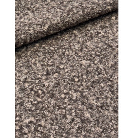 Coupon Bouclette Curly "Brun Chiné" – 50 x 150 cm – 310 g/m² – Tissu Chaud & Texturé