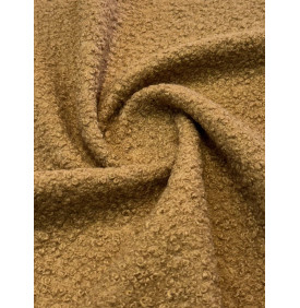 Coupon Bouclette Curly "Camel" – 50 x 150 cm – 310 g/m² – Tissu Chaud & Texturé