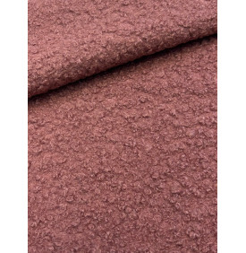Coupon Bouclette Curly "Rose" – 50 x 150 cm – 310 g/m² – Tissu Chaud & Texturé