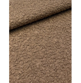 Coupon Bouclette Curly "Taupe" – 50 x 70 cm – 310 g/m² – Tissu Chaud & Texturé