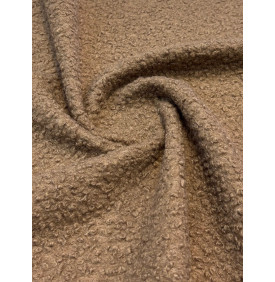 Coupon Bouclette Curly "Taupe" – 50 x 150 cm – 310 g/m² – Tissu Chaud & Texturé