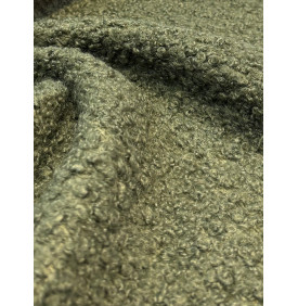 Coupon Bouclette Curly "Vert Forêt" – 50 x 70 cm – 310 g/m² – Tissu Chaud & Texturé