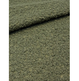 Coupon Bouclette Curly "Vert Forêt" – 50 x 70 cm – 310 g/m² – Tissu Chaud & Texturé