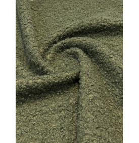 Coupon Bouclette Curly "Vert Forêt" – 50 x 150 cm – 310 g/m² – Tissu Chaud & Texturé