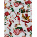 Coupon Coton Noël "Lutins Festifs" – Fond Blanc Neige – 1 m x 150 cm