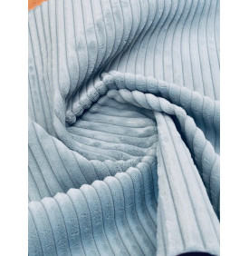 Coupon Velours Côtelé "Futé" Lichen - Côtes 10 mm – 50 x 140 cm - Tissu d’Ameublement