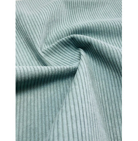 Coupon Velours Côtelé "Huggy" Lichen - Côtes 5 mm – 50 x 70 cm - Tissu d’Ameublement