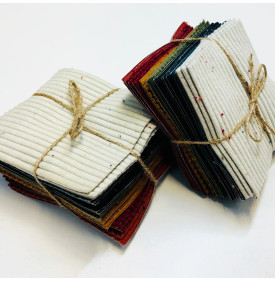 Pack Velours Côtelé "Huggy" Côtes 5 mm – 23 Coupons Assortis – 11 × 11 cm