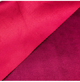 Suédine Double Face Alaska / Griotte Bordeaux