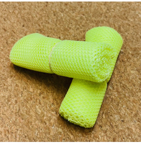 Coupon Filet Mesh Jaune Fluo – Maille 5 mm – Polyester – 50 x 70 cm – Tissu Respirant pour Sacs à Vrac & Accessoires