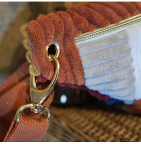 Kit Couture "Sac Banane Arlequin" - Velours Côtelé "Futé" 10 Mm - Modèle Patchwork