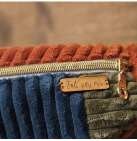 Kit Couture "Sac Banane Arlequin" - Velours Côtelé "Futé" 10 Mm - Modèle Patchwork