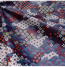 Coupon Coton Enduit « Shogun » – Tissu Déperlant