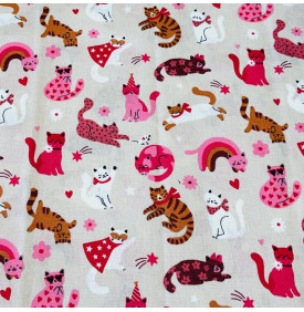 Coupon Coton Enduit « Pacha » - Rose