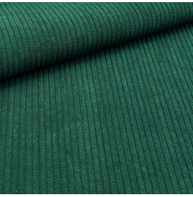 Coupon Velours Côtelé "Huggy" Côtes 5mm - Vert Sapin