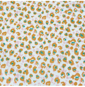 Tissu Coton Enduit / Motif léopard - Karlia Beige Kaki | 14.90 €/M