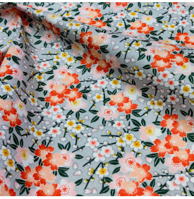 Coupon Coton Enduit « Chichi » Corail