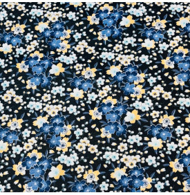 Coupon Coton Enduit « Chichi » Marine