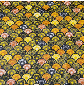 Coupon Coton Enduit « Suri » – Jaune