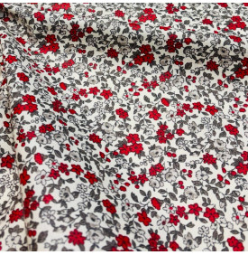 Coupon Coton Enduit « Léonie » – Rouge
